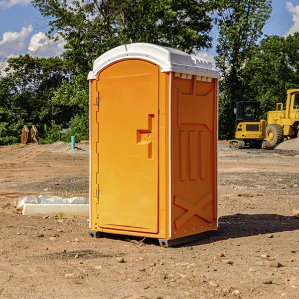 can i customize the exterior of the porta potties with my event logo or branding in Villisca IA